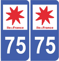 Autocollant 75 Île-de-France